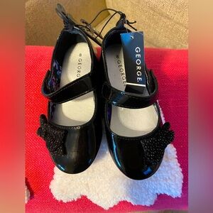 Little girls black dress shoes